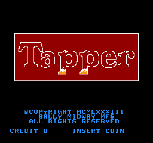 Tapper (Budweiser, set 1) Title Screen